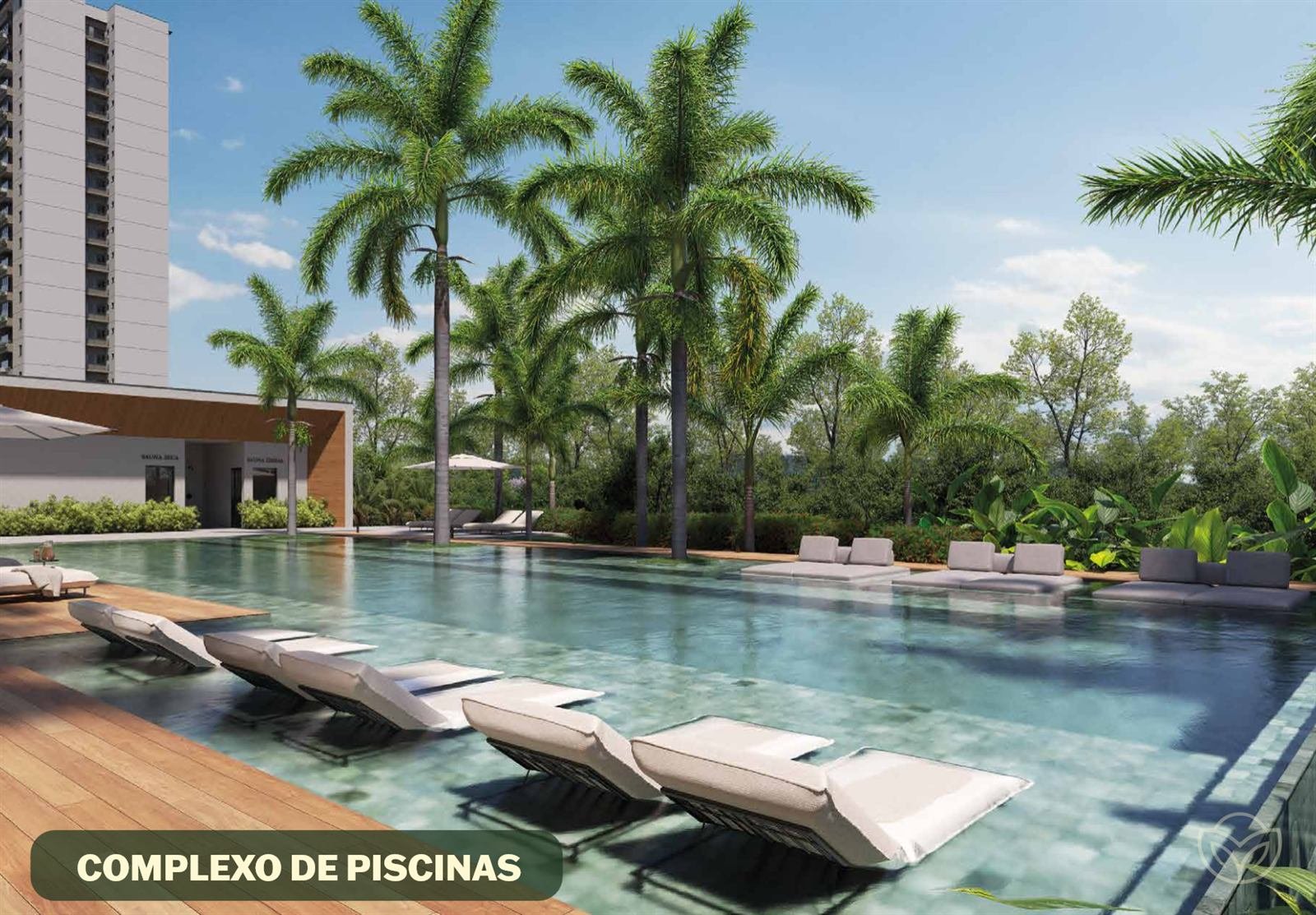 Complexo de piscinas do Manai Bosque